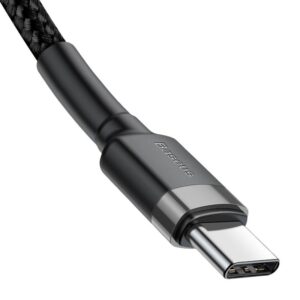 Baseus - Cafule - Type-C PD2.0 60W fast charging cable, 2m, gray + black (CATKLF-HG1)