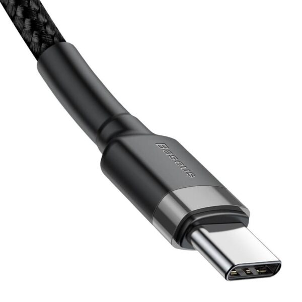 Baseus - Cafule - Type-C PD2.0 60W fast charging cable, 2m, gray + black (CATKLF-HG1) - Image 7