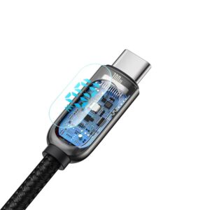 Baseus - Display - Type-C to Type-C fast charging cable, 100W 1m, black (CATSK-B01)