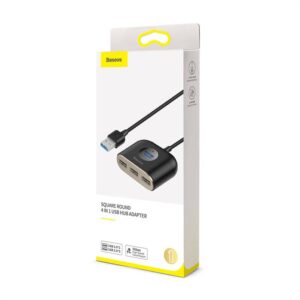 Baseus - Adattatore HUB USB 4 in 1, 1m, nero (CAHUB-AY01)