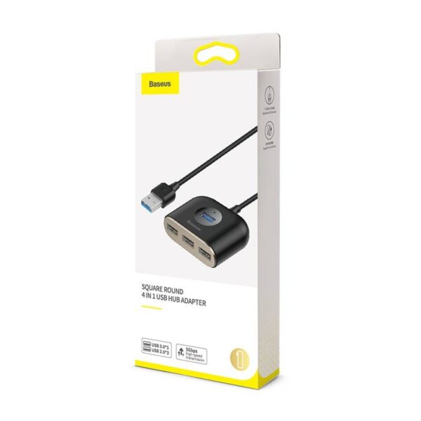 Baseus - Adaptateur HUB USB 4 en 1, 1m, noir (CAHUB-AY01) – Image 6