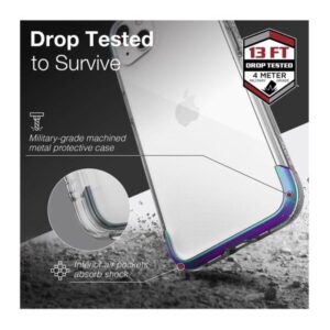 iPhone 13 - Étui Raptic/X-Doria Defense Air Clear avec cadre irisé