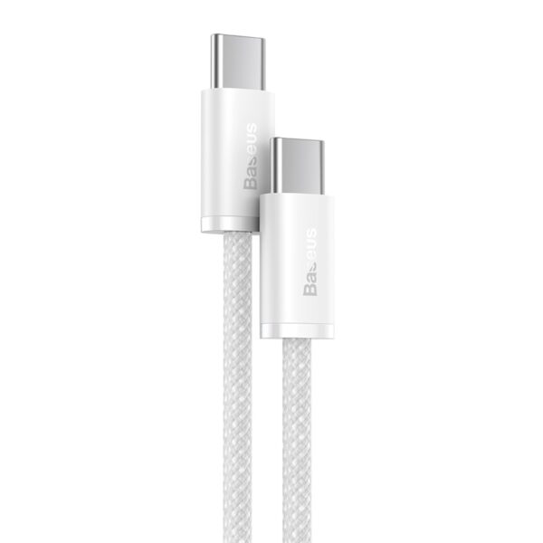 Baseus - Série Dynamic - Câble de charge rapide type-C vers type-C, 100W 1m, blanc (CALD000202) – Image 6