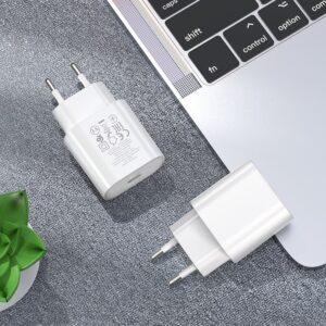 Hoco - PD25W Kit chargeur avec câble Lightning-type-C, compatible avec iPhone, blanc