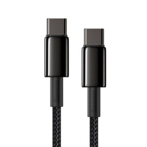 Baseus - Tungsten Gold - Fast charging cable Type-C to Type-C, 100W 1m, black (CATWJ-01)