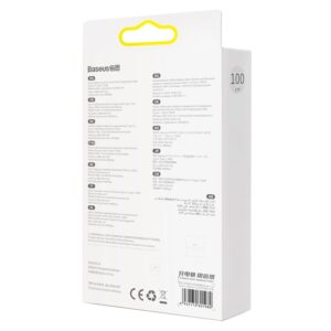 Baseus - Série Dynamic - Câble de charge rapide type-C vers type-C, 100W 1m, blanc (CALD000202)