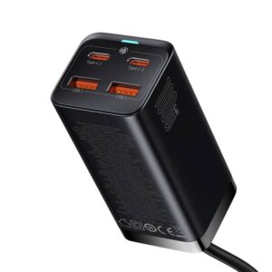 Baseus - GaN3 Pro - Chargeur rapide de bureau 2U+2C, 100W EU, noir (CCGP000101)