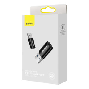 Baseus - Ingenuity Series - Mini OTG Adapter USB 3.1 to Type-C, Black (ZJJQ000101)