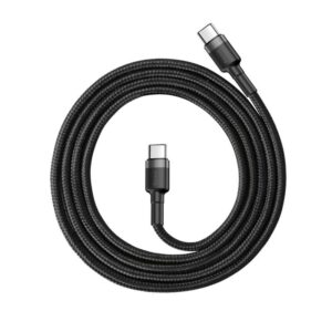 Baseus - Cafule - Type-C PD2.0 60W fast charging cable, 1m, gray + black (CATKLF-GG1)