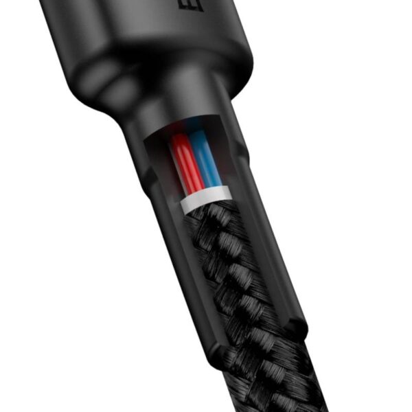 Baseus - Cafule - Type-C PD2.0 60W fast charging cable, 2m, red + black (CATKLF-H91) - Image 8