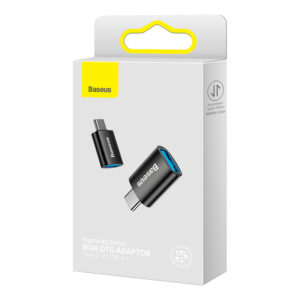 Baseus - Serie Ingenuity - Mini adattatore OTG da Tipo-C a USB-A 3.1, nero (ZJJQ000001)