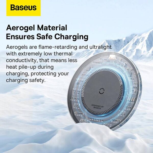 Baseus - Simple 2 - Wireless charger, 15W, Black (CCJJ050001) - Image 3