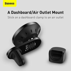 Baseus - Big Energy - Wireless Car Charger with Holder, Black (WXJN-01)