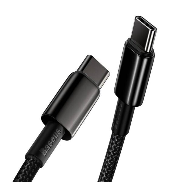 Baseus - Tungsten Gold - Fast charging cable Type-C to Type-C, 100W 1m, black (CATWJ-01) - Image 2