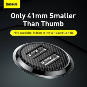 Baseus - Grain Pro - Car charger (Dual USB 4.8A), Black (CCALLP-01)