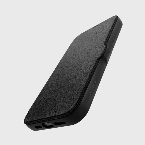 iPhone 14 - Raptic/X-Doria Urban Folio - Custodia Flip per esterni, nero - immagine 2