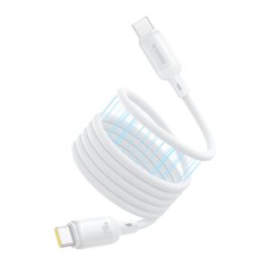 Baseus - Serie PicoGo - Cavo magnetico di ricarica rapida USB-C a USB-C, 240W 1m, bianco luna (P10376800211-00)