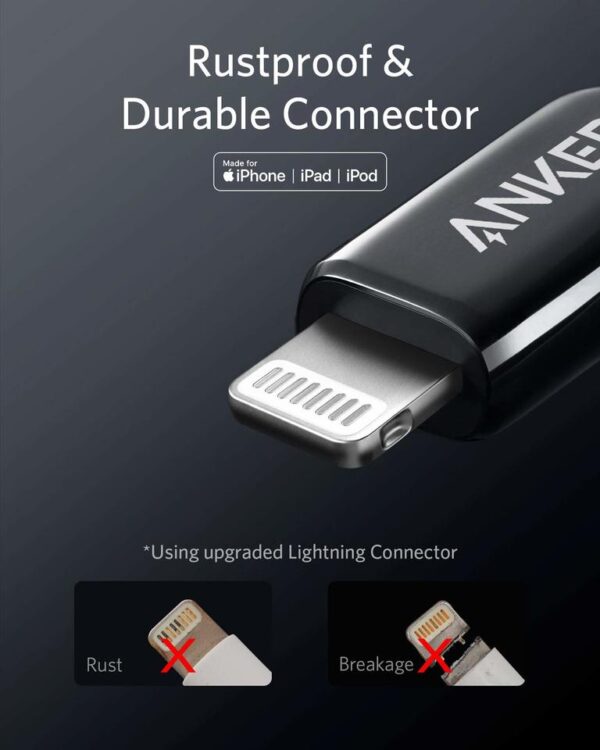 Anker - Cavo da Lightning a USB-C da 0,9 metri - Powerline+ II, rosso - immagine 3