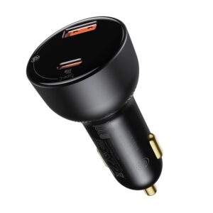 Baseus - Superme - Car Charger with Digital Display & Quick Charge Cable, Black (TZCCZX-01)