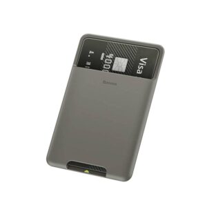 Baseus - Porte-cartes en silicone, gris foncé (ACKD-A0G)