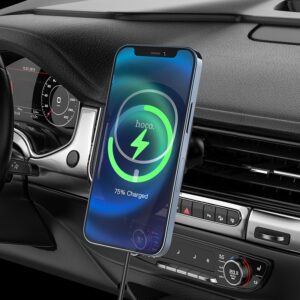 Hoco CA90 Powerful Magnetic Wireless Car Charging Cradle, Black