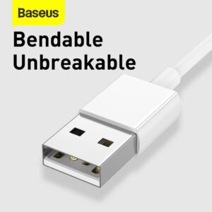 Baseus - Serie Superior - Cavo di ricarica rapida USB a M+L+C, 3,5A 1,5m, bianco (CAMLTYS-02)