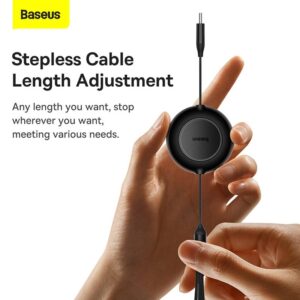 Baseus - Bright Mirror 2 Series - 3-in-1 fast charging cable, 100W 1.1m, Black (CAMJ010201)