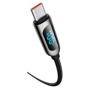 Baseus - Display - Type-C to Type-C fast charging cable, 100W 1m, black (CATSK-B01)