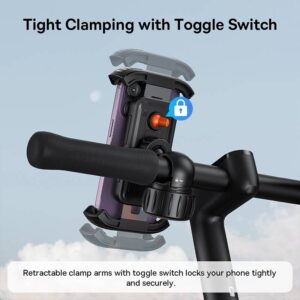 Baseus QuickGo Series - Support de téléphone portable pour vélo, noir (C40561500113-00)