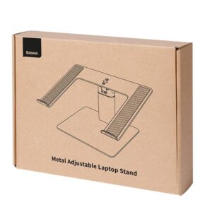 Baseus - Supporto regolabile per laptop in metallo, argento (LUJS000012)