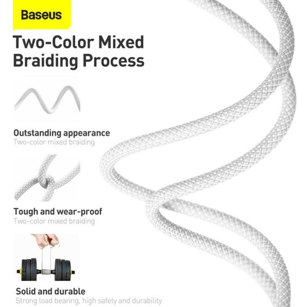 Baseus - Dynamic Series - Fast charging cable Type-C to iP, 20W 2m, White (CALD000102) - Image 6