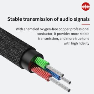 Baseus - Yiven - Audio cable (AUX to AUX), 1.5m, silver+black (CAM30-CS1)