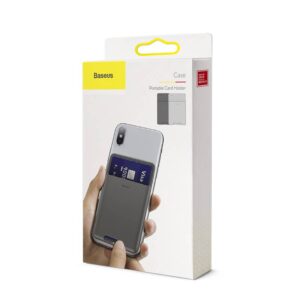 Baseus - Porte-cartes en silicone, gris foncé (ACKD-A0G)