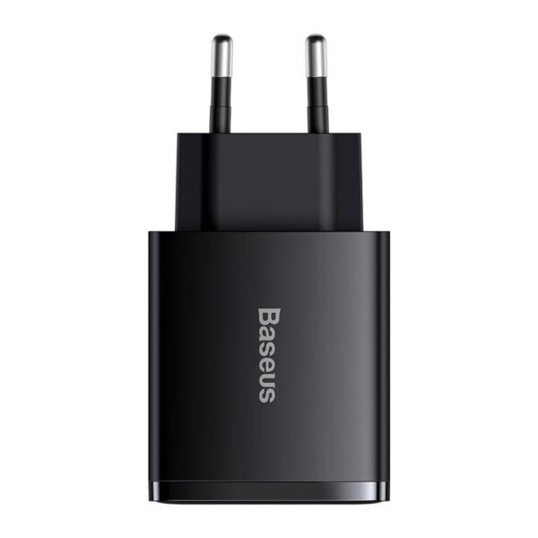 Baseus - Compact - Chargeur rapide 2U+C, 30W EU, noir (CCXJ-E01)