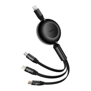 Baseus - Bright Mirror 2 Series - 3-in-1 fast charging cable, 100W 1.1m, Black (CAMJ010201)