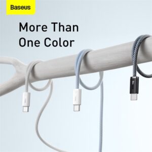 Baseus - Série Dynamic - Câble de charge rapide type-C vers type-C, 100W 1m, blanc (CALD000202)