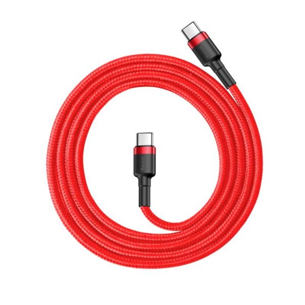 Baseus - Cafule - Cavo di ricarica rapida Type-C PD2.0 60W, 1m, rosso (CATKLF-G09) - immagine 6