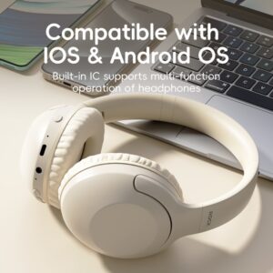 ROCK - O3 ANC Wireless Headphones RAU0773 - Bluetooth-Kopfhörer, Beige