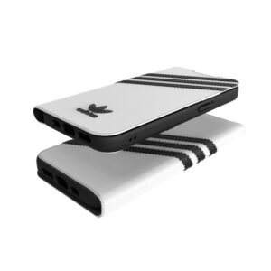 Adidas OR 3-Stripes Booklet Case PU pour Apple iPhone 13 noir-blanc