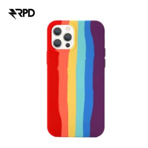 iPhone 11- Custodia in silicone Rainbow - Modello arcobaleno