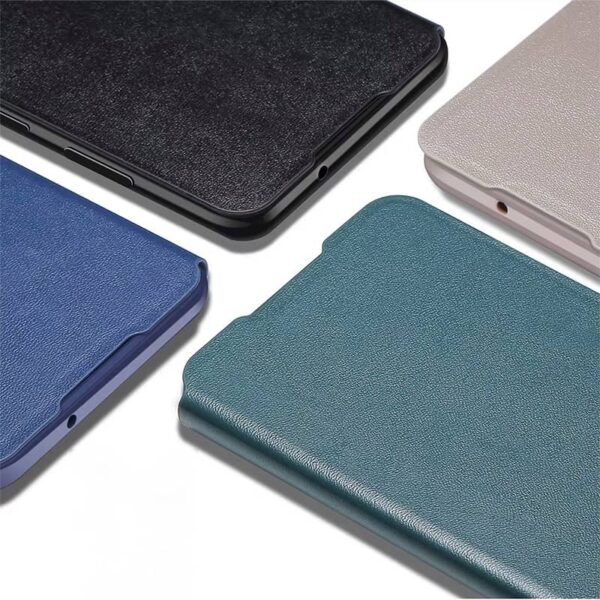 iPhone 12 Pro Max - Etui Flip X-Level FIBColor, similicuir, protection intégrale 360°, bleu foncé – Image 8