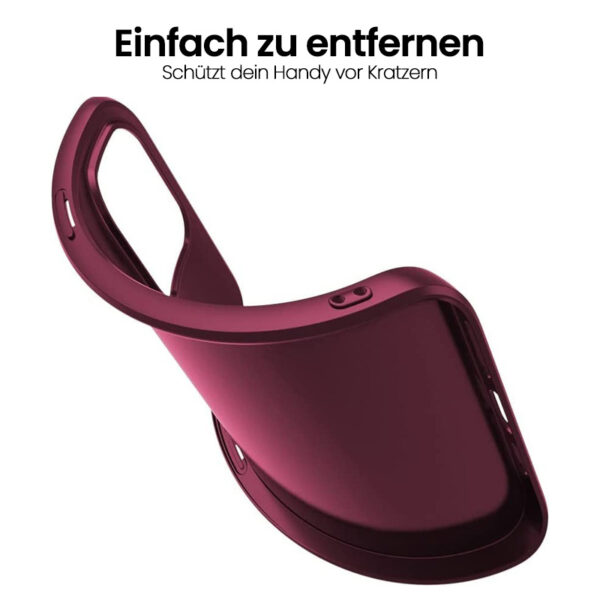Apple iPhone 16 - X-Level Guardian Backcase aus TPU, ultra dünn & flexibel, Kameraschutz, Weinrot – Bild 2