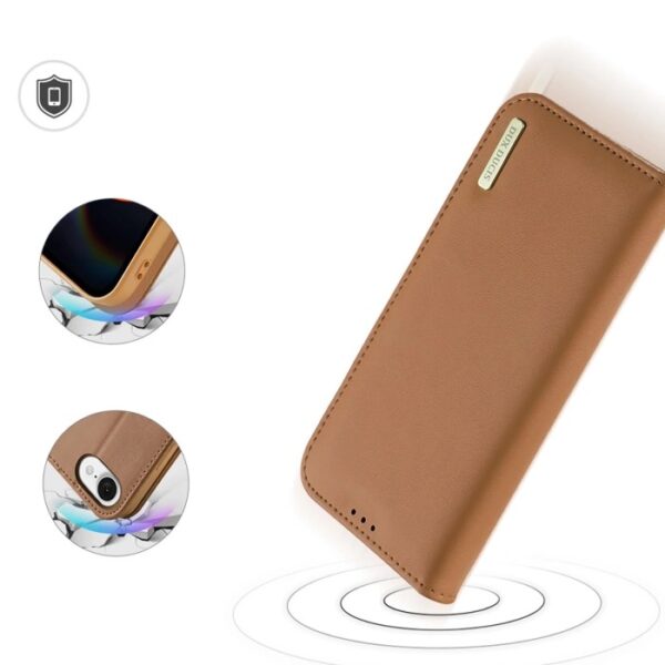 iPhone 16e - Dux Ducis Hivo Series Braun – Bild 5