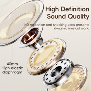 ROCK - O3 ANC Wireless Headphones RAU0773 - Bluetooth-Kopfhörer, Beige