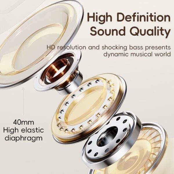 ROCK - O3 ANC Cuffie senza fili RAU0773 - Cuffie Bluetooth, Beige - immagine 5