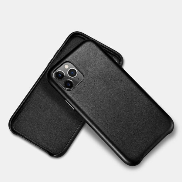 iPhone 11 Pro Max - Custodia iCarer in vera pelle nera (RIX1120-BK) - immagine 2