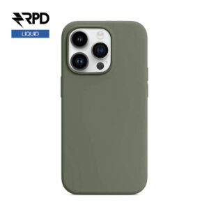 iPhone 14 Pro Max- Silicone Olive (vert foncé), Liquid (version Magsafe)
