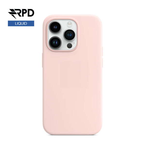iPhone 13 - Custodia in silicone rosa gesso (rosa chiaro), liquido (versione Magsafe)
