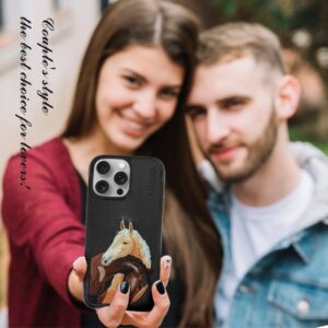 iPhone 16 - Santa Barbara Polo Isidore - Custodia Premium con ricamo di cavalli, nero