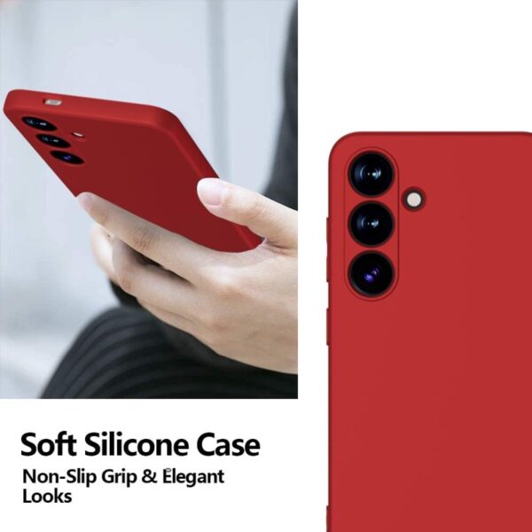 Samsung Galaxy A56 5G - X-Level Thin Backcase, Silikon Hülle in Rot für optimalen Schutz und schlankes Design – Bild 3